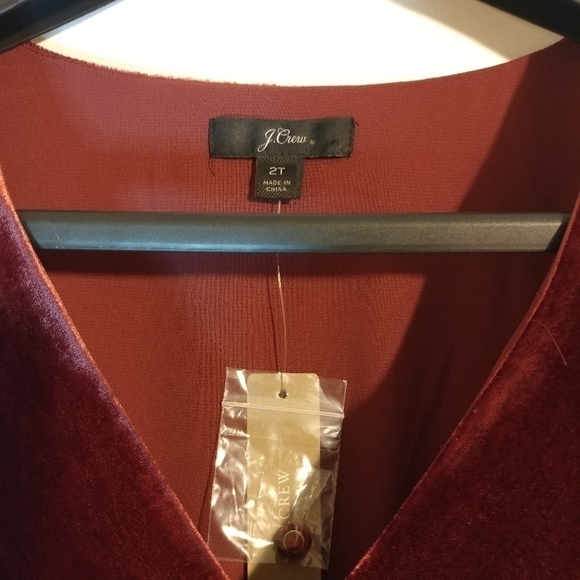 NWT J. Crew Burgandy Faux Wrap Peplum Top - Picture 8 of 10